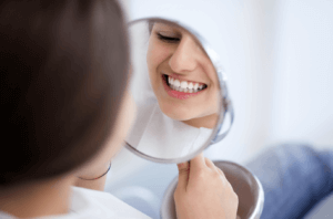 Dental implant in the mirror